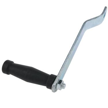 Imagem de Meuey Lyot Puxador de guincho de reboque prateado manivela de aço alça de guincho de barco acessório de substituição de aderência confortável para veleiro marítimo de reboque 1 peça