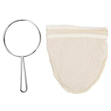 Imagem de Coador de chá de algodão, saco de chá, infusor de chá, filtro de chá, filtro de pano, meia de filtro de chá com alça para óleo, leite, queijo, café, chá