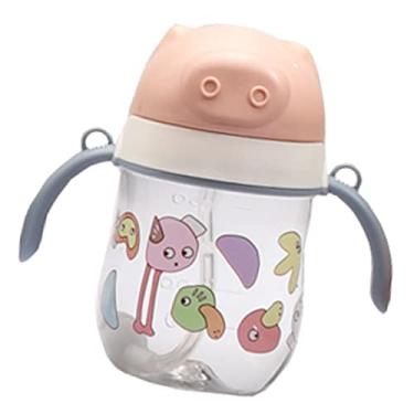 Imagem de Generic Copo Portátil de Comando do bebê para Uso Externo, Copo de Pólo de Cartão de Decoração de 360 ​​graus Com Tecnologia Deliciosa, Material de PC Seguro, para bebê (Rosa)