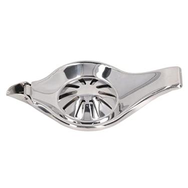 Imagem de GLOGLOW Espremedor de Limão, Espremedor de Limão Manual 304 Aço Inoxidável, Resistente à Corrosão, Fácil de Limpar (Redondo)