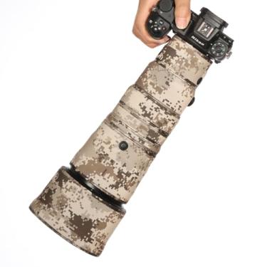 Imagem de CHASING BIRDS Revestimento impermeável de camuflagem de lente para Nikon Z 400 mm f/4.5 VR S capa protetora de lente à prova de chuva versão IV (grade marrom, com 1,4X TC)