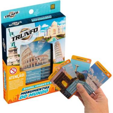 Imagem de Jogo de Cartas Super Trunfo Monumentos do Mundo 32 Cartas - GROW