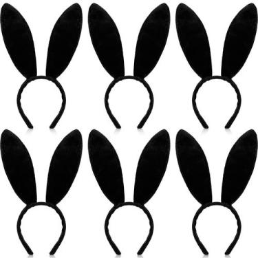 Imagem de Bandana de pelúcia com orelhas de coelho WILLBOND, fantasia de Hallowe