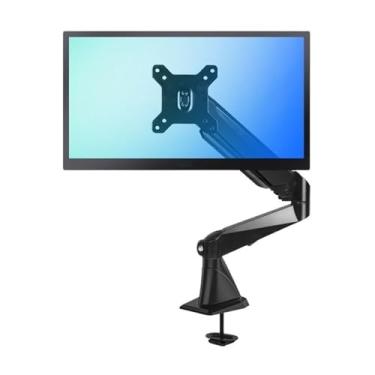 Imagem de Suporte para monitor único, suporte para monitor de mola a gás com braçadeira, braço de monitor único totalmente ajustável, compatível com telas de 15 a 27 polegadas, comporta até 8 kg, suporte de