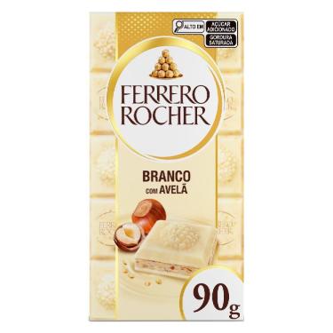 Imagem de Ferrero Rocher Barra de Chocolate Branco com Avelã 1 Unidade 90g