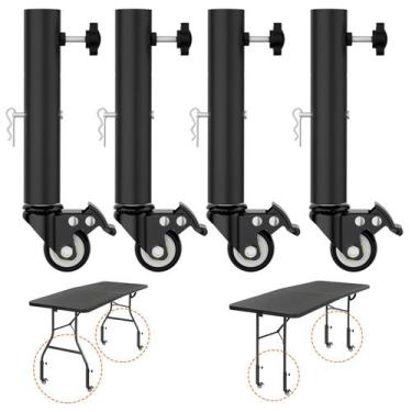 Imagem de Extensor de pernas de mesa Lipshome com rodízios ajustáveis de 6,3-7,9