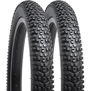 Imagem de YUNSCM 2 peças de pneus de mountain bike de 45,7 cm 18 x 1,95/53-355 compatíveis com pneus de bicicleta de 18 x 1,95 18 x 2,0 (Y-1499)