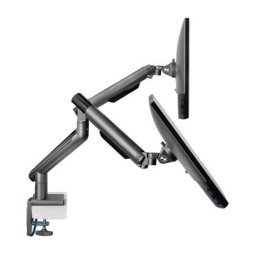 Imagem de Suporte Articulado C/ Mola  para 2 MONITORES- 17-32"  C/ 2X USB 3.0 - Cinza - SM-0...