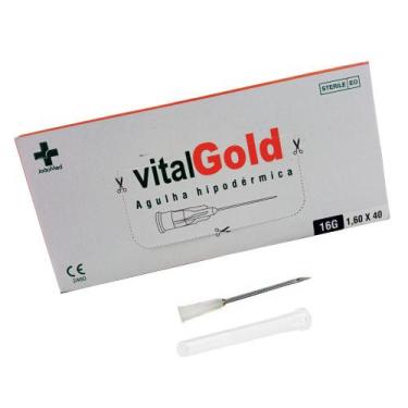 Imagem de Agulha 16 G Descartável 40 x 0,16 (VITALGOLD) - 100 Unidades