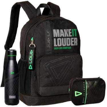 Imagem de Kit Mochila Estojo Gamer Loud Menino Escolar Juvenil Garrafa - Clio, P