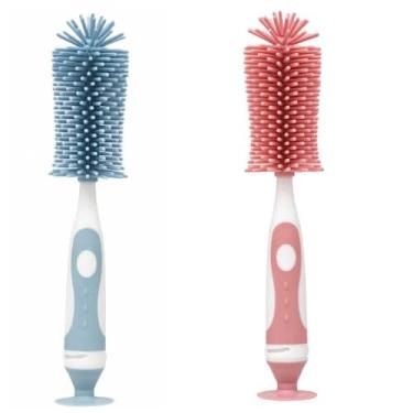 Imagem de Escova para mamadeira buba em silicone - Buba Baby, Rosa