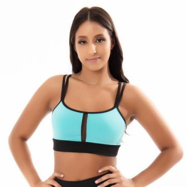 Imagem de Top Fitness Suplex Feminino com Tela Frontal Confortável Academia Desi