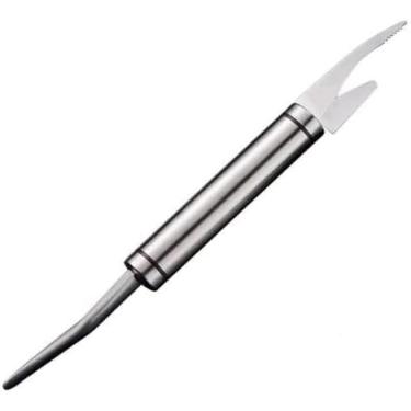 Imagem de Ferramenta de Deveining de camarão, 2025, nova faca multifuncional 5 em 1 de linha de camarão com pano de limpeza, descascador de camarão de aço inoxidável 304, removedor de escamas de peixe, peixe de