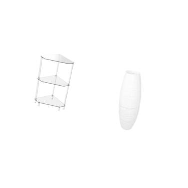 Imagem de Fenteer Mesa de Canto Moderna E Fácil de Limpar E Abajur Simples com Suporte para Lâmpada de Papel para Cozinha, Quarto, Sala de Estar, Hotel