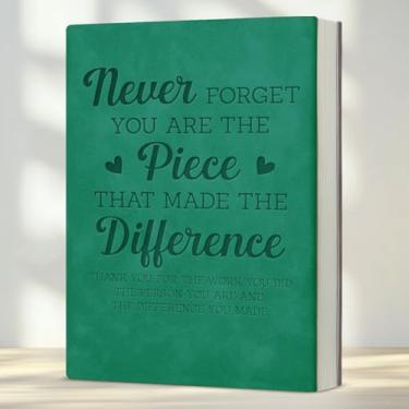 Imagem de Caderno de diário, presentes de agradecimento para mentor, professor, enfermeira, presente de aposentadoria para colega de trabalho, você é a peça que fez a diferença, caderno de 160 páginas
