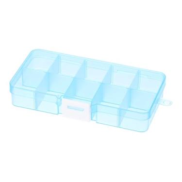 Imagem de Organizador de berloques de unhas 12 x 6 x 1, 1 peça, organizadores de artesanato e caixa de armazenamento, organizador de contas de plástico transparente, organizador de contas, artesanato, joias