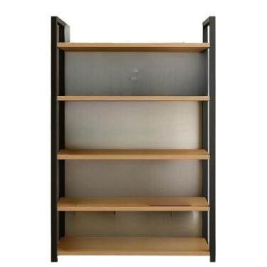 Imagem de Estante Industrial Alta 5 Prateleiras – Estrutura Metalon e Madeira – Multiuso Sala, Escritório e Cozinha