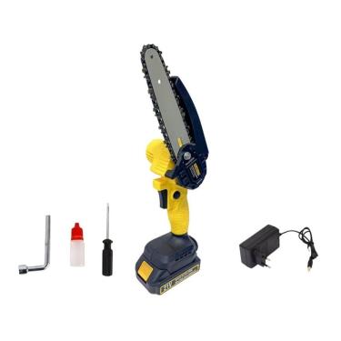 Imagem de Mini Motosserra Elétrica 6'' Com Bateria Recarregável Bivolt