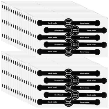 Imagem de 200 etiquetas de vedação de embalagem de varejo de alimentos, adesivos à prova de adulteração, etiquetas feitas à mão para assados, adesivos de vedação invioláveis para bolos feitos à mão, doces