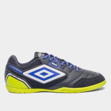 Imagem de Chuteira Futsal Umbro Skill Unissex, Preto, Verde limão, 43