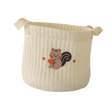 Imagem de menolana Cesta de fraldas para bebês, organizador de fraldas, portátil, versátil, organizador de trocador, cesta de armazenamento para camping, ambientes, Esquilo Marrom Grande