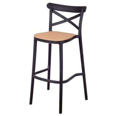 Imagem de Banqueta Alta Katrina Plats Polipropileno Preto