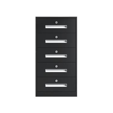 Imagem de Armário de Arquivos Cômoda doméstica de aço para escritório, maior capacidade, gabinete armazenamento multifuncional, arquivo dados(Preto)