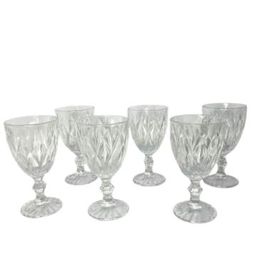 Imagem de Decantadores de Bebidas 2 litros + 6 copos 340ml sofisticação em vidro transparente (JOGO TAÇAS TRANSPARENTES)