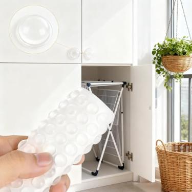 Imagem de 200 peças de pára-choques transparentes autoadesivos, pontos macios de borracha e silicone, almofadas de amortecimento de som para armários de cozinha, gavetas, móveis, 3/8 polegadas 3 mm de espessura