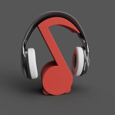 Imagem de Suporte Fone Ouvido Mesa Headset Gamer NOTA MUSICAL com e sem fio pc U