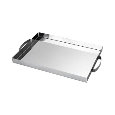 Imagem de Bandeja Retangular Brinox Bergen Premium 3x28x45cm Aço Inox 
