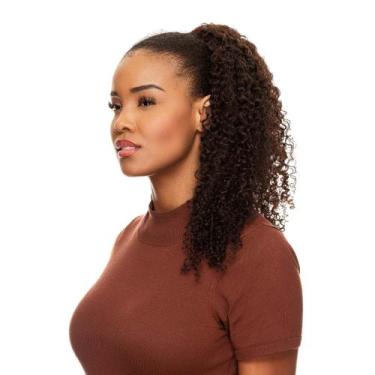Imagem de Rabo de Cavalo Cabelo Natural Cacheado 60cm Textura Curly De Benguela 
