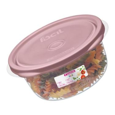 Imagem de Pote Plástico Redondo Com Tampa Hermético 620ml Sanremo Armazenagem, R