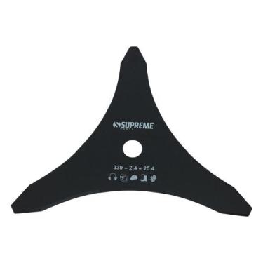 Imagem de Faca Lâmina 3 Ponta Roçadeira 330mm Furo 1" 25,4mm Esp 2,4mm - SUPREME