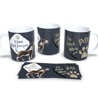 Imagem de Caneca Xícara Cachorro Café Chá Amante de Pets (I love Bull Terrier)