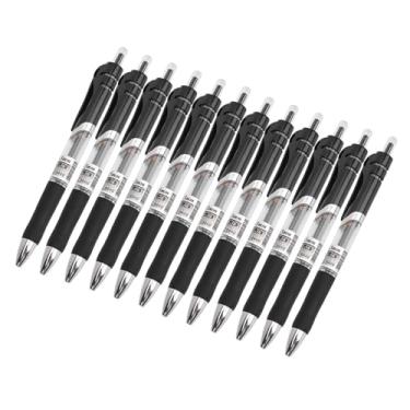 Imagem de RiToEasysports Conjunto de Canetas de Gel de Carbono Elegante de 0,5 Mm Com Ponta de Bala Com Ponta Importada para Fornecimento Estacionário Elegante, 12 Unidades para Uso Profissional, (Preto)
