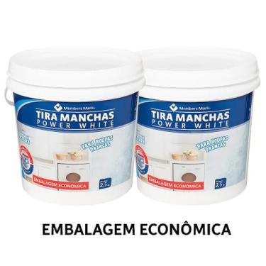 Imagem de Kit 2 tira manchas sem cloro members mark power white 2,5kg roupas bra