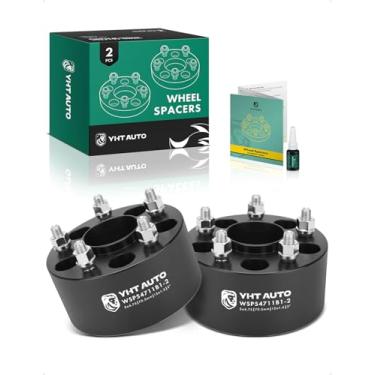 Imagem de YHTAUTO Espaçadores de roda centrados em cubo de 12,7 x 12 cm 7,6 cm serve para Camaro, Corvette, S10, Blazer, Riviera, Firebird, XLR, Sonoma, Jimmy, S15 5 x 120 mm Espaçadores de pneu de 5 pinos com pinos M12 x 1,5, furo do cubo de 70,5 mm, 2 peças