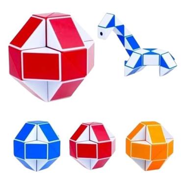 Imagem de 2 PÇ Snake Cobra Dobrável Cubo Mágico Fidget Toy Infinity Quebra Cabeça