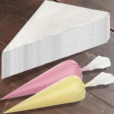 Imagem de 50 sacos de confeiteiro descartáveis espessos, sacos de confeitaria de 33 cm para decoração de bolos, utensílios de cozinha e acessórios