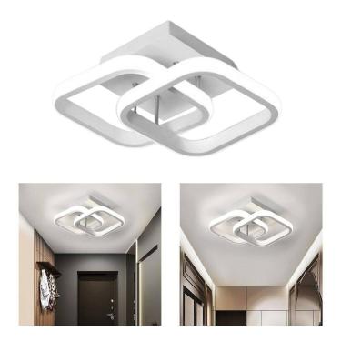 Imagem de Lustre De Teto Led Para Banheiro 24X20X12,5Cm - Branco