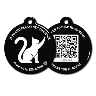Imagem de Effasaflink RFID 134,2 Khz e código QR, etiqueta de identificação para animais de estimação, etiqueta de coleira, função dupla - escaneie QR para ajudar animais perdidos a ir para casa, substitua o
