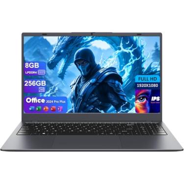 Imagem de ZENAERO Laptop de 15,6 polegadas 8 GB RAM 256 GB SSD AMD 3020e (até 2,60 GHz) Beats N4000, notebook portátil Win 11 Pro com escritório pré-instalado 2024, tela FHD, HDMI, Tipo-C, USB A, Wi-Fi 5, BT5.0