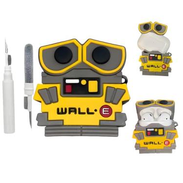 Imagem de Capa protetora para AirPods Pro, capa protetora de silicone 3D com kit de limpeza, compatível com Apple Air Pod 4ª geração, capa de orelha fofa engraçada para mulheres, homens, adolescentes Wall-E