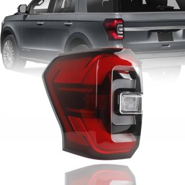 Imagem de Dasbecan Conjunto de luz traseira compatível com 2022 2023 2024 Ford Expedition Limited/Platinum LED lanterna traseira guarnição vermelha lâmpada traseira esquerda lado do motorista substituir