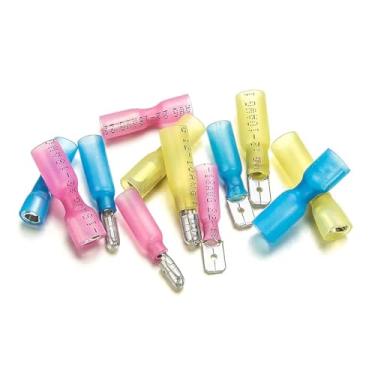 Imagem de Kit de conector de fio elétrico de terminal de crimpagem termorretrátil soldado sortido 600 peças