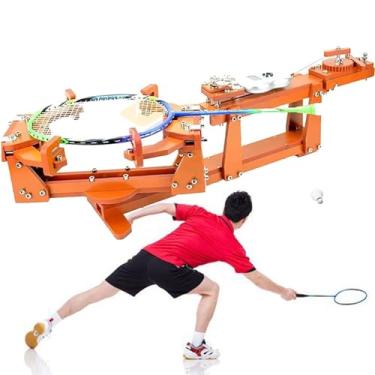 Imagem de Máquina de encordoamento de raquete de badminton, máquina de amarrar badminton tipo cabrestante com alça antiderrapante, adequada para squash, tênis, raquetes