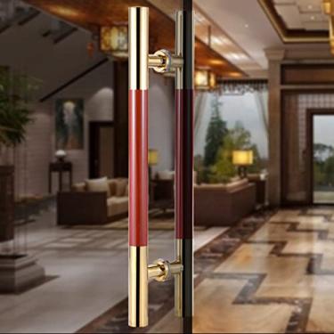 Imagem de Maçanetas de porta deslizantes modernas para portas internas e externas, maçaneta de entrada de porta de celeiro de madeira, maçaneta de porta de chuveiro de vidro dupla face, acabamento pintado *40