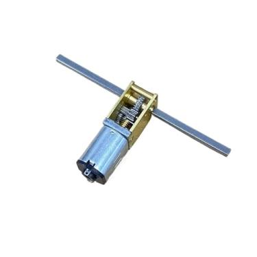 Imagem de DC 6-12V 28,7 mm de comprimento eixo duplo N20 Worm Full Metal Gear Electronic Starter DIY modelo trem brinquedo carro (12V 68RPM)