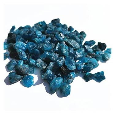 Imagem de URMIBDAI Cheio de textura natural azul apatita lascas de cristal pedra de cascalho rocha para decoração de jardim (cor: 500 g)